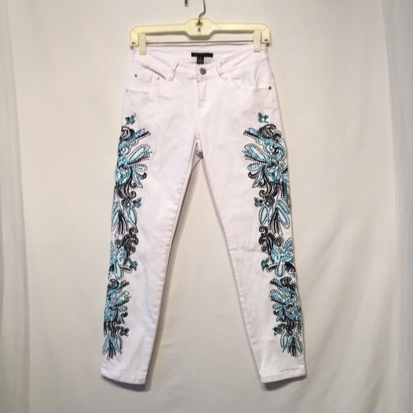 juliette Denim - 🌼 Juliette White Jeans With Appliqué Size 4
